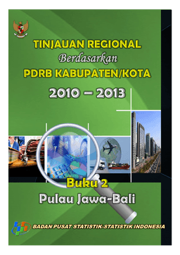 Regional Overview Based On 20102013 GRDP - Book 2 Jawa-Bali Island