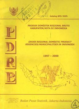 Gross Regional Domestic Product Regencies/Municipalities In Indonesia 1997-2000