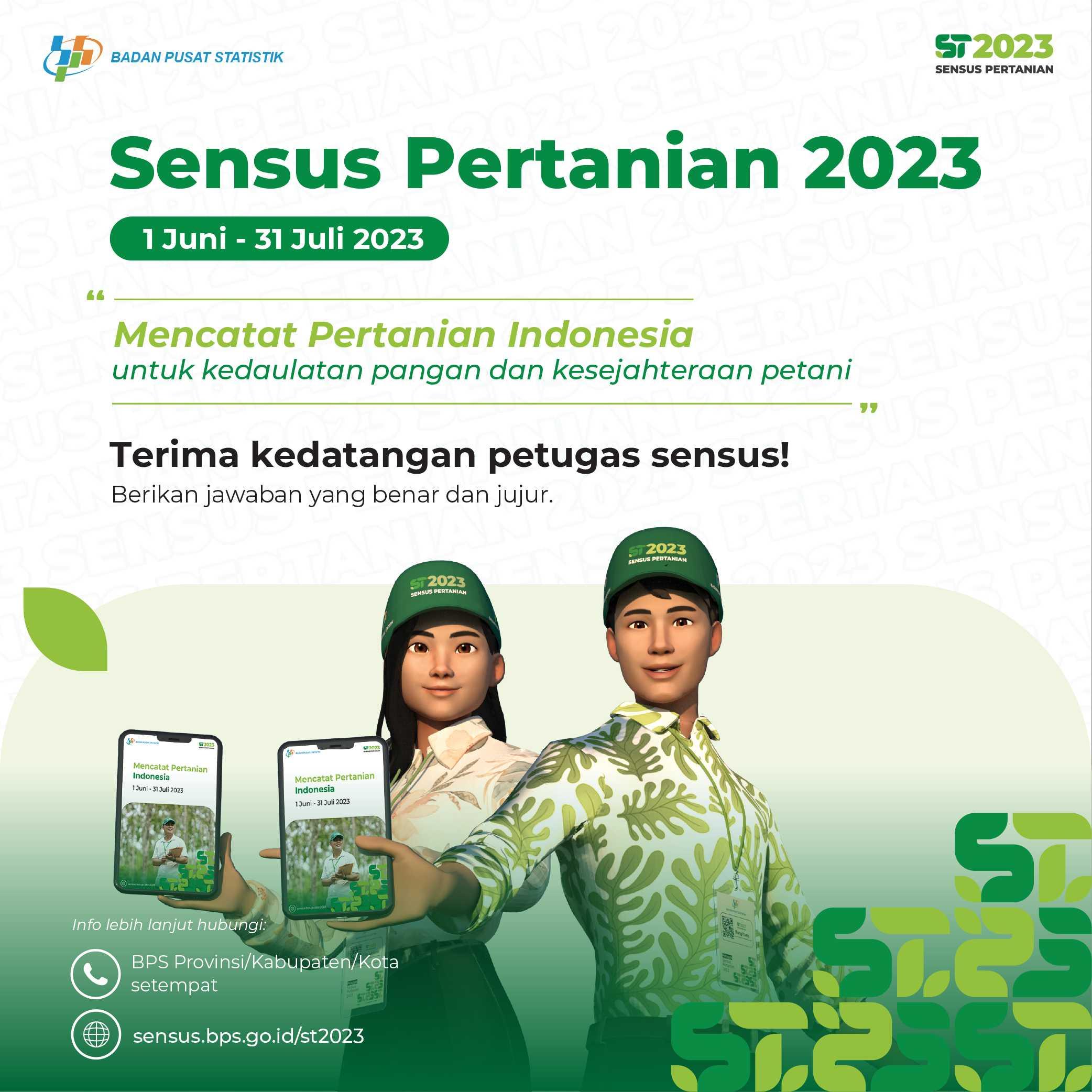BPS Mulai Laksanakan Sensus Pertanian 2023