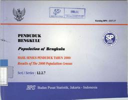 Population Of Bengkulu Results Of The 2000 Population Census