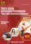 Profil Usaha Konstruksi Perorangan Provinsi Bali, 2020