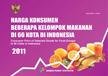 Consumer Price Of Some Selected Goods Of Food Groups In 66 Cities In Indonesia 2011