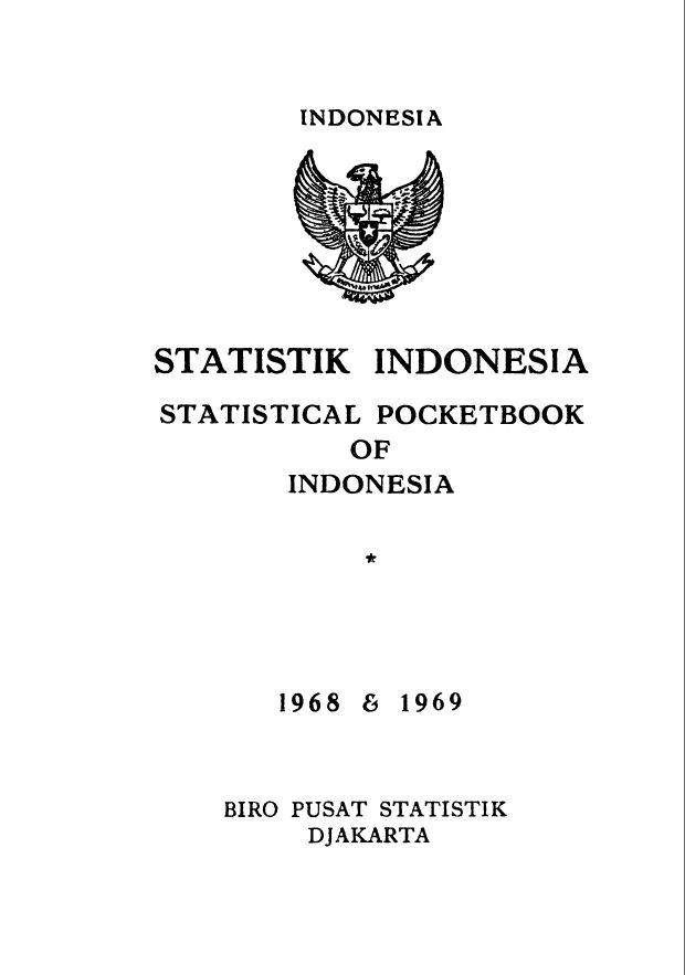 Statistical Pocketbook of Indonesia 1968-1969