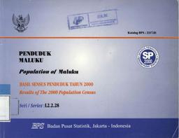Population Of Maluku Results Of The 2000 Population Census