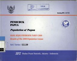 Population Of Papua Results Of The 2000 Population Census