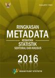 Ringkasan Metadata Kegiatan Statistik Sektoral Dan Khusus 2016
