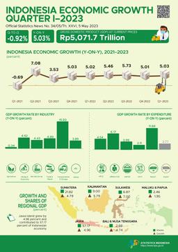 Indonesia GDP In Q1-2023 5.03 Percent (Y-On-Y)