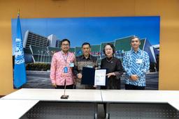 The signing of the MoU between BPS-Statistics Indonesia, UNESCAP, and UNDESA