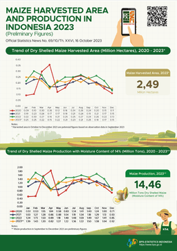 Corn Harvested Area And Production In Indonesia 2023 (Preliminary Figures)